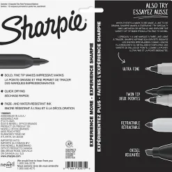 Sharpie® Permanent Fine-Point Markers, Assorted Colors, Pack Of 12 Markers