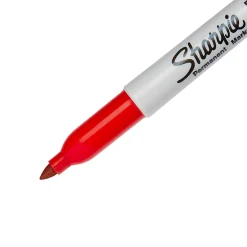 Sharpie® Permanent Fine-Point Markers, Red, Pack Of 36