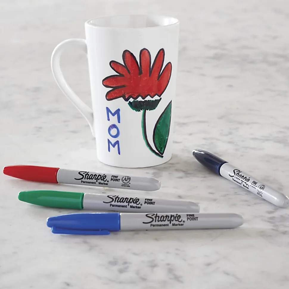 Sharpie® Permanent Markers, Fine Point, Assorted Colors, 5 Count, USA 250th Anniversary Edition
