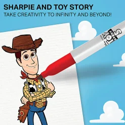 Sharpie Permanent Markers, Toy Story 5 Packaging, Assorted, Fine Point, 5 Count
