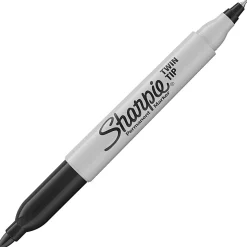Sharpie Permanent Markers, Twin Tip, Fine/Ultra Fine Point,4/PK, Black