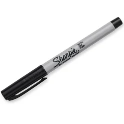 Sharpie® Permanent Ultra-Fine Point Markers, Black, Pack Of 12 Markers