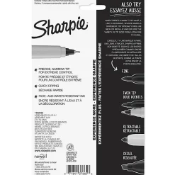 Sharpie® Permanent Ultra-Fine Point Markers, Black, Pack Of 5 Markers