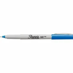 Sharpie® Permanent Ultra-Fine Point Markers, Blue, Pack Of 12 Markers