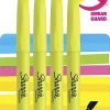 Sharpie® Pocket Highlighters, Chisel Tip, Yellow Barrel, Yellow Ink, Pack Of 4 Highlighters