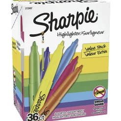 Sharpie Pocket Highlighters, Narrow Point, Multicolor, Pack Of 36 Highlighters