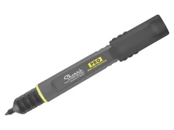 Sharpie® PRO Permanent Markers, Chisel Tip, Medium Point, Black/Gray Barrel, Black Ink, Pack Of 12 Markers