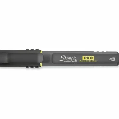 Sharpie® PRO Permanent Markers, Chisel Tip, Medium Point, Black/Gray Barrel, Black Ink, Pack Of 12 Markers