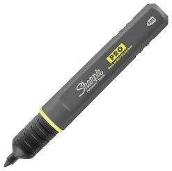 Sharpie® PRO Permanent Markers, Chisel Tip, Medium Point, Black/Gray Barrel, Black Ink, Pack Of 12 Markers