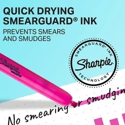 Sharpie® Retractable Highlighters, Fluorescent Yellow, Pack Of 12