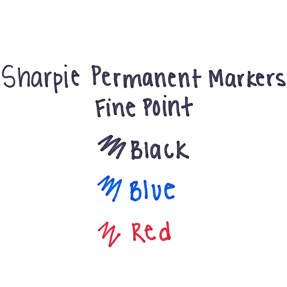 Sharpie® Retractable Permanent Markers, Fine Point, Assorted Colors, Pack Of 3 Markers