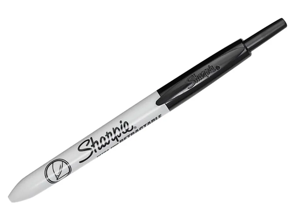 Sharpie® Retractable Permanent Markers, Ultra-Fine Point, Black, Pack Of 3 Markers