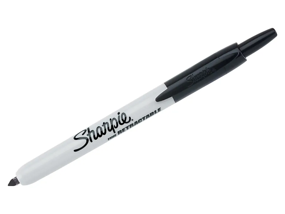 Sharpie® Retractable Permanent Markers, Fine Point, Black, Pack Of 3 Markers