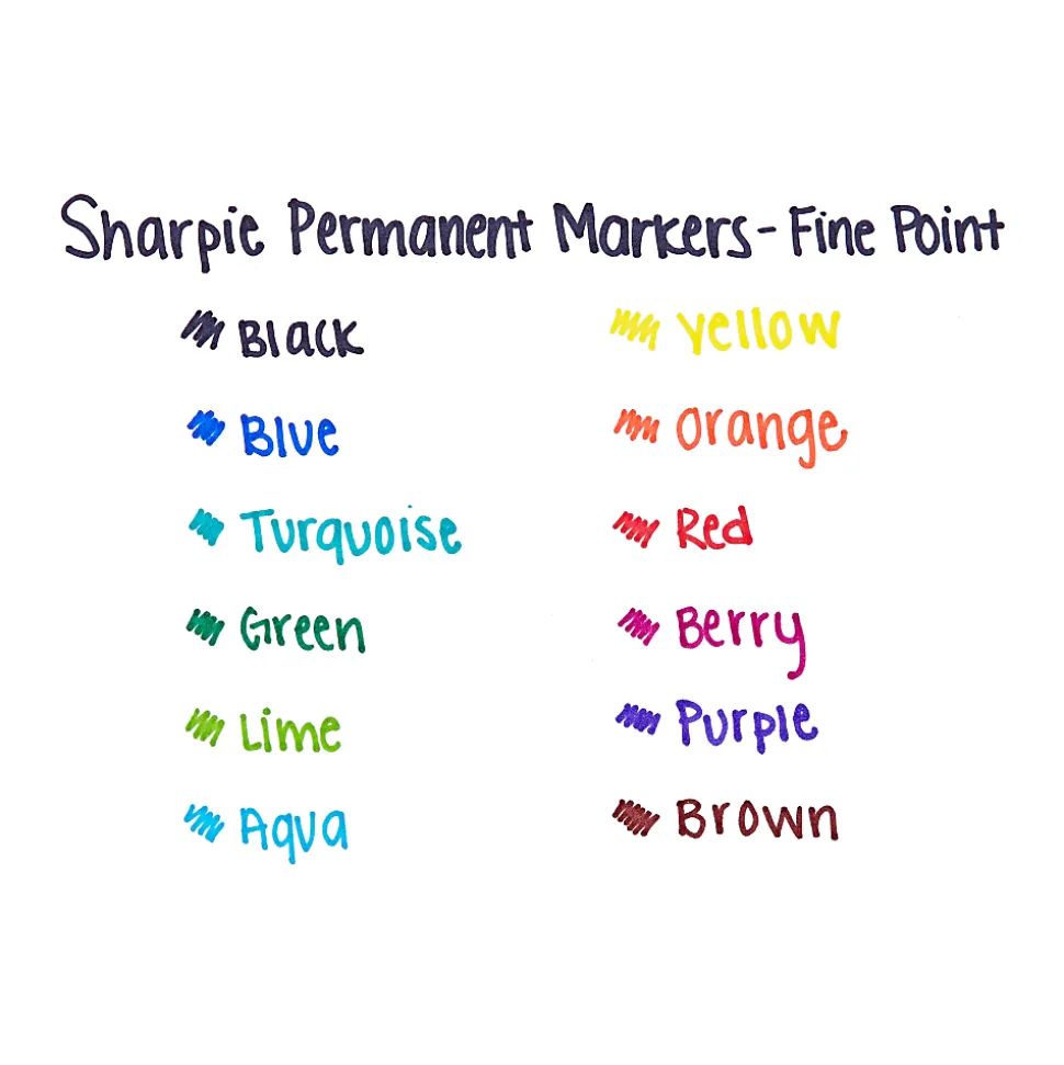 Sharpie® Retractable Permanent Markers, Fine Point, Black, Pack Of 3 Markers