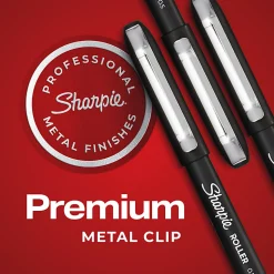 Sharpie Rollerball Pen, Needle Point, 0.5mm, Assorted Colors, Pack Of 4