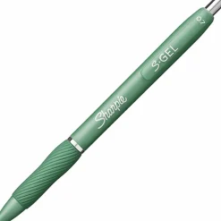 Sharpie S-Gel Fashion Barrel Gel Pens, Medium Point, 0.7 mm, Green Barrels, Black Ink, Pack Of 4 Pens