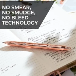 Sharpie S-Gel, Gel Pen, Copper Metal Body, Medium Point (0.7mm), Black Ink, Includes 1 Pen and 1 Additional Ink Refill