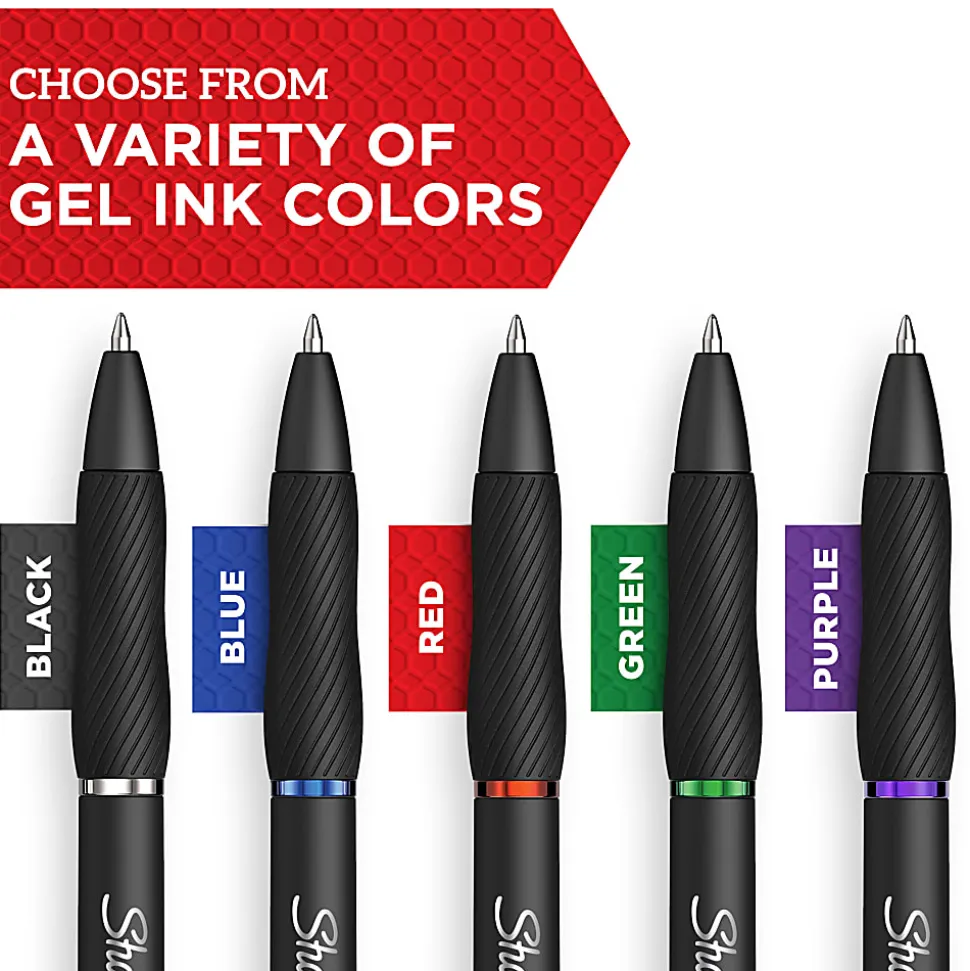 Sharpie® S-Gel, Gel Pens, Medium Point (0.7mm), Black Ink Gel Pen, With Canister, 36 Count
