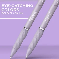 Sharpie® S-Gel, Gel Pens, Medium Point (0.7mm), Violet Barrel, Black Ink, 4 Count