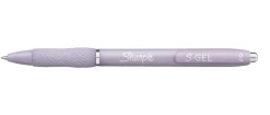 Sharpie® S-Gel, Gel Pens, Medium Point (0.7mm), Violet Barrel, Black Ink, 4 Count