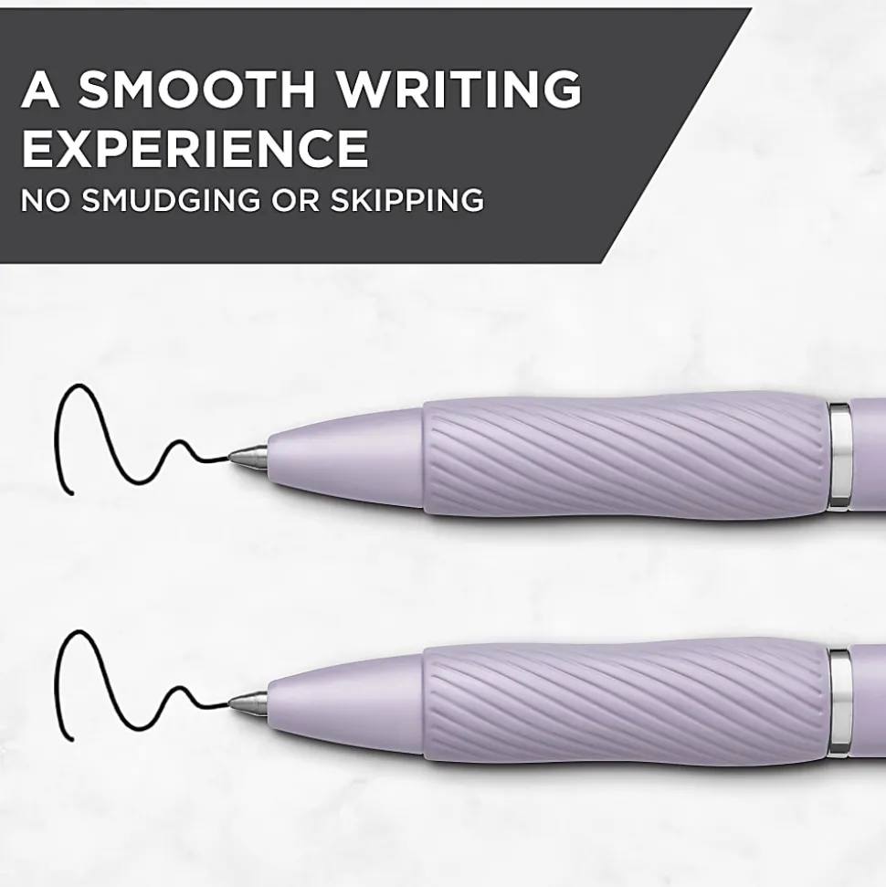 Sharpie® S-Gel, Gel Pens, Medium Point (0.7mm), Violet Barrel, Black Ink, 4 Count