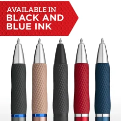 Sharpie® S-Gel Metal Barrel Gel Pens, Medium Point, 0.7 mm, Gunmetal Barrel, Blue Ink, Pack Of 2 Pens