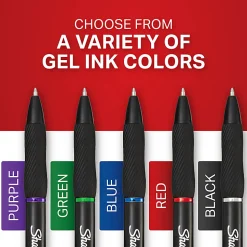 Sharpie® S Gel Pens, Bold Point, 1.0 mm, Black Barrels, Assorted Ink, Pack Of 4 Pens