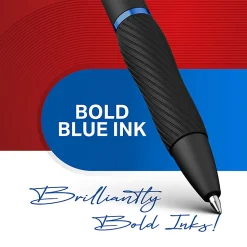 Sharpie® S Gel Pens, Bold Point, 1.0 mm, Black/Blue Barrel, Blue Ink, Pack Of 36 Pens