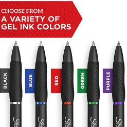 Sharpie® S Gel Pens, Bold Point, 1.0 mm, Black Barrel, Black Ink, Pack Of 12 Pens