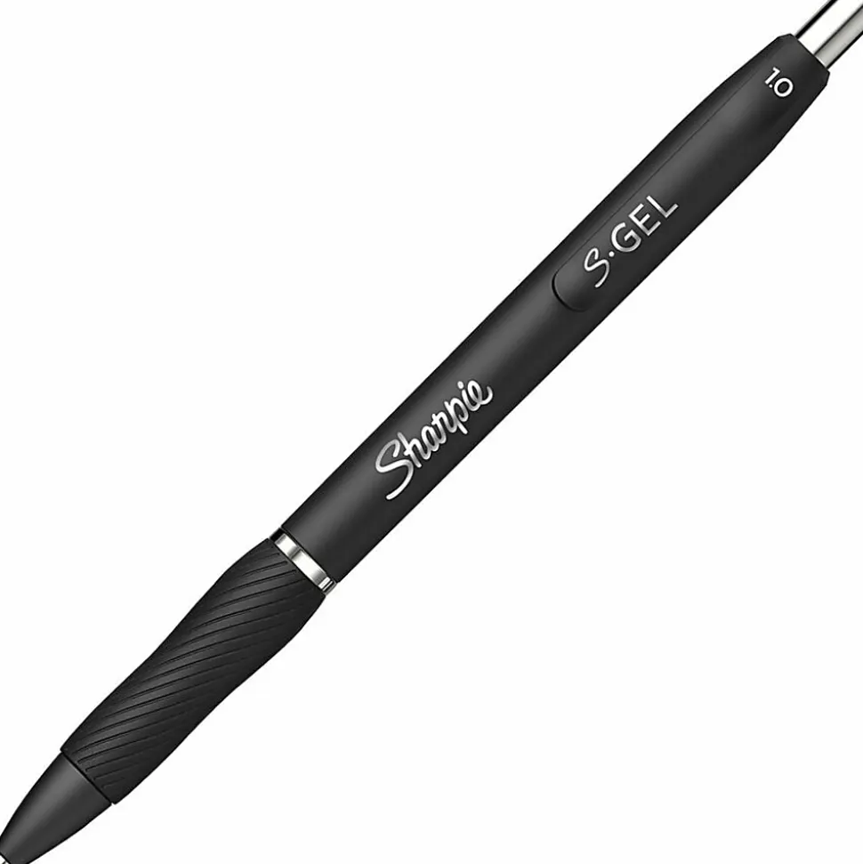 Sharpie® S Gel Pens, Bold Point, 1.0 mm, Black Barrel, Black Ink, Pack Of 12 Pens