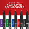 Sharpie® S Gel Pens, Fine Point, 0.5 mm, Black Barrels, Blue Ink, Pack Of 4 Pens