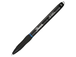 Sharpie® S Gel Pens, Fine Point, 0.5 mm, Black Barrels, Blue Ink, Pack Of 4 Pens