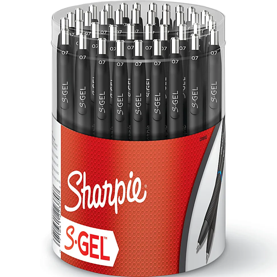 Sharpie S-Gel Pens, Gel Pens, Medium Point (0.7mm), Blue Ink Gel Pen, 36 Count Canister