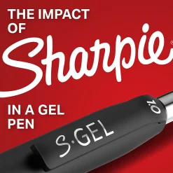 Sharpie® S Gel Pens, Medium Point, 0.7 mm, Black Barrel, Assorted Ink, Pack Of 4 Pens