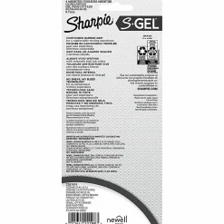 Sharpie S-Gel Retractable Gel Pens, Medium Point, 0.7mm White Barrels, Assorted Jewel Inks, Pack Of 4 Pens