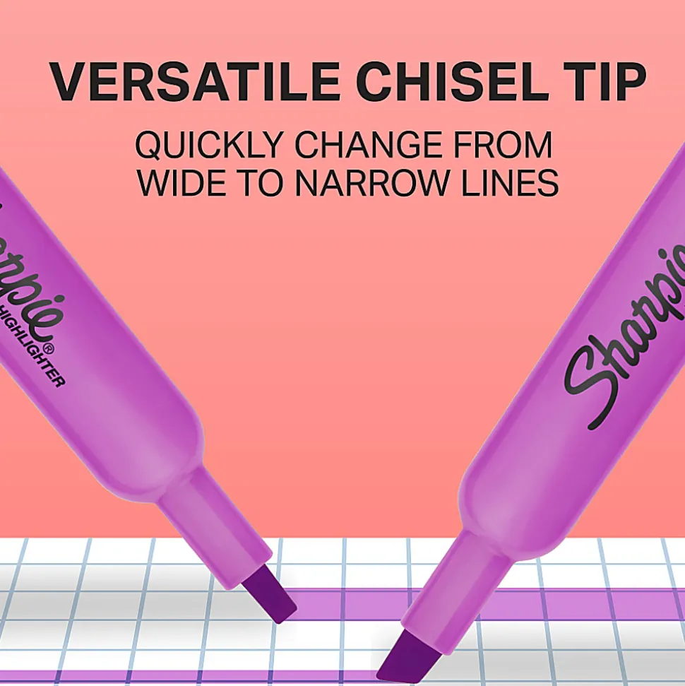 Sharpie® Tank Highlighters, Chisel Tip, Assorted Color Highlighters, Value Pack, 36 Count