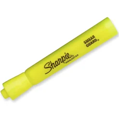 Sharpie® Tank Highlighters, Chisel Tip, Fluorescent Yellow, 12 Count