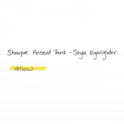 Sharpie® Tank Style Highlighters, Chisel Tip, Yellow, Box of 12