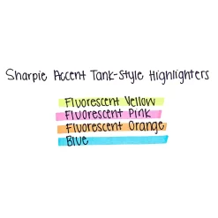 Sharpie® Tank Style Highlighters, Chisel Tip, Fluorescent Yellow, Box of 24