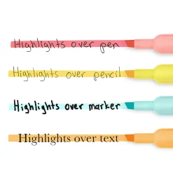 Sharpie® Tank-Style Highlighters, Chisel Tip, Mild Pastel Barrels, Mild Pastel Inks, Pack Of 6 Highlighters