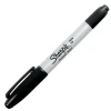 Sharpie® Twin-Tip Permanent Markers, Fine/Ultra Fine Points, Black, Pack Of 12