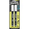Sharpie® Wet-Erase Chalk Markers, Medium Point, White, Pack Of 2 Markers