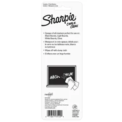 Sharpie® Wet-Erase Chalk Markers, Medium Point, White, Pack Of 2 Markers
