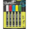 Sharpie® Wet-Erase Chalk Markers, Medium Point, Assorted Colors, Pack Of 5 Markers