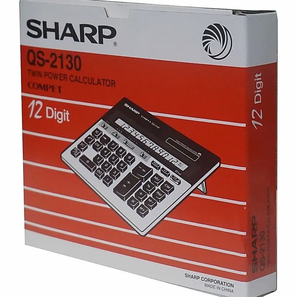 Sharp QS-2130 12-Digit Dual-Power Desktop Calculator