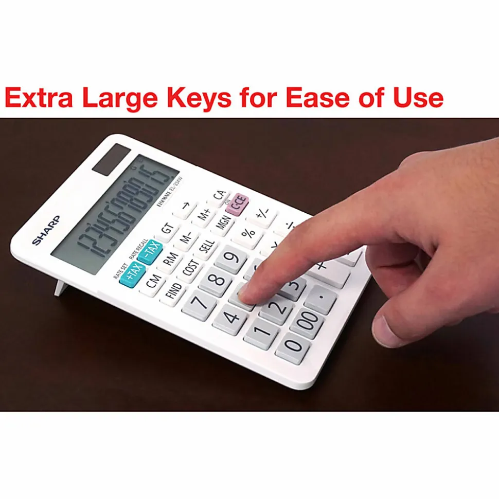 Sharp® White Series Desktop Calculator, EL-334WB