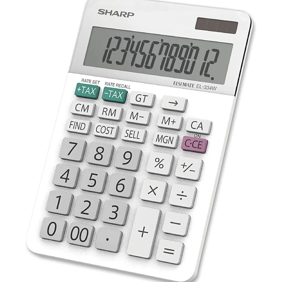 Sharp® White Series Desktop Calculator, EL-334WB