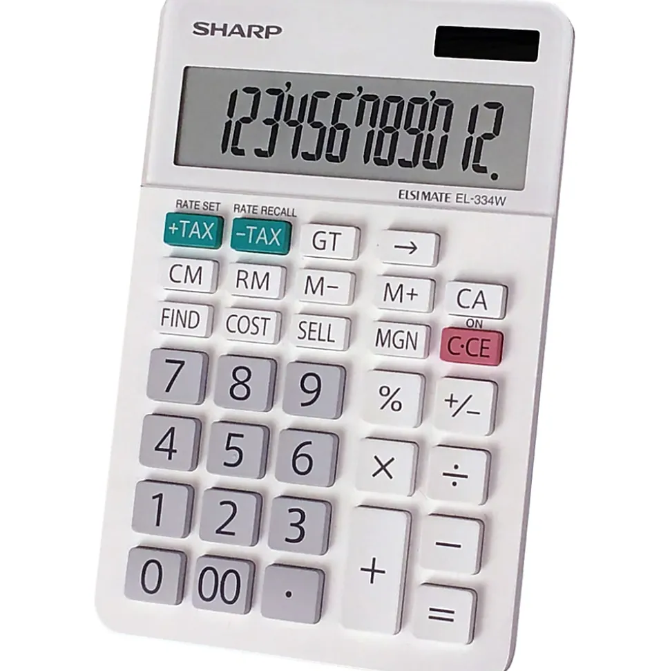 Sharp® White Series Desktop Calculator, EL-334WB
