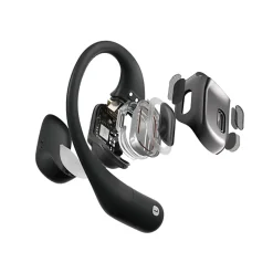 Shokz OpenFit Open-Ear Hook True Wireless Bluetooth Earbuds With Charging Case & Cable, Black, T910-ST-BK-US
