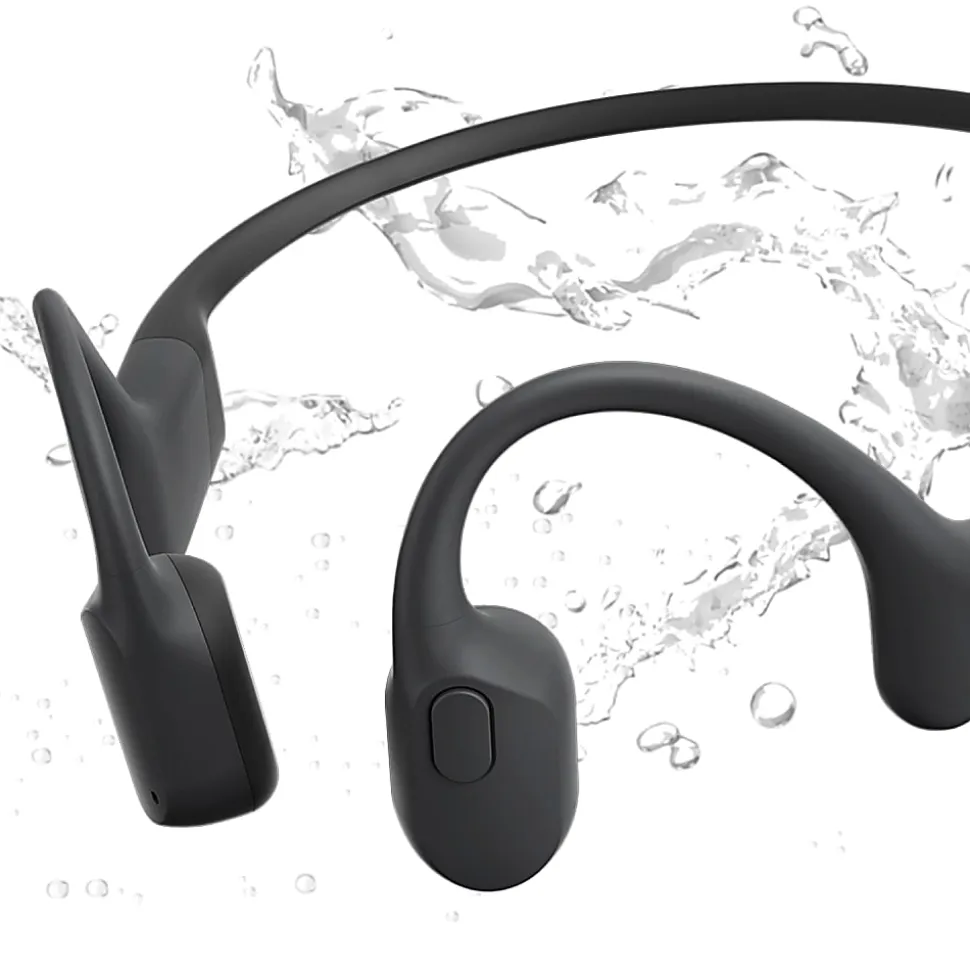 Shokz® OpenRun Bone-Conduction Open-Ear Sport Headphones With Microphones, Black